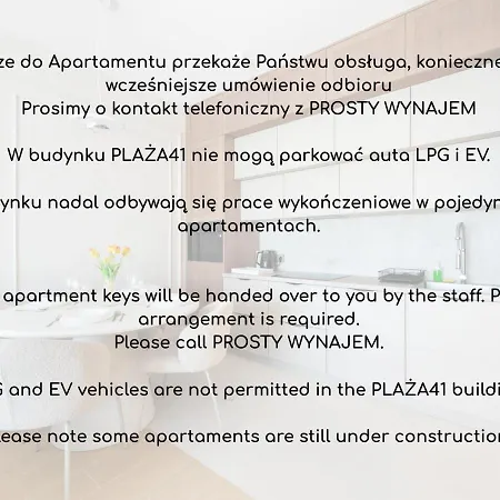 דירה Access 41 Plaza41 Prostywynajem Parking Brzezno *